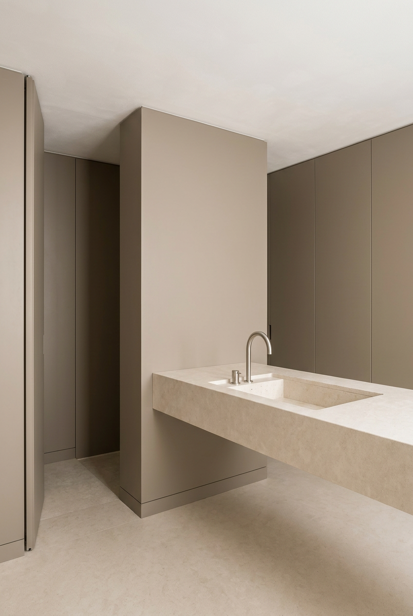 Ontwerpimpressie van open badkamer in het souterrain